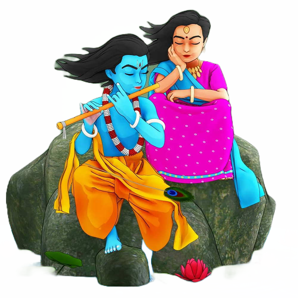 lord krishna and radha photo
